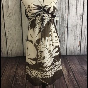 🍃Milly mocha palm leaf dress size 4